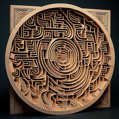 3D model st labyrinth (STL)